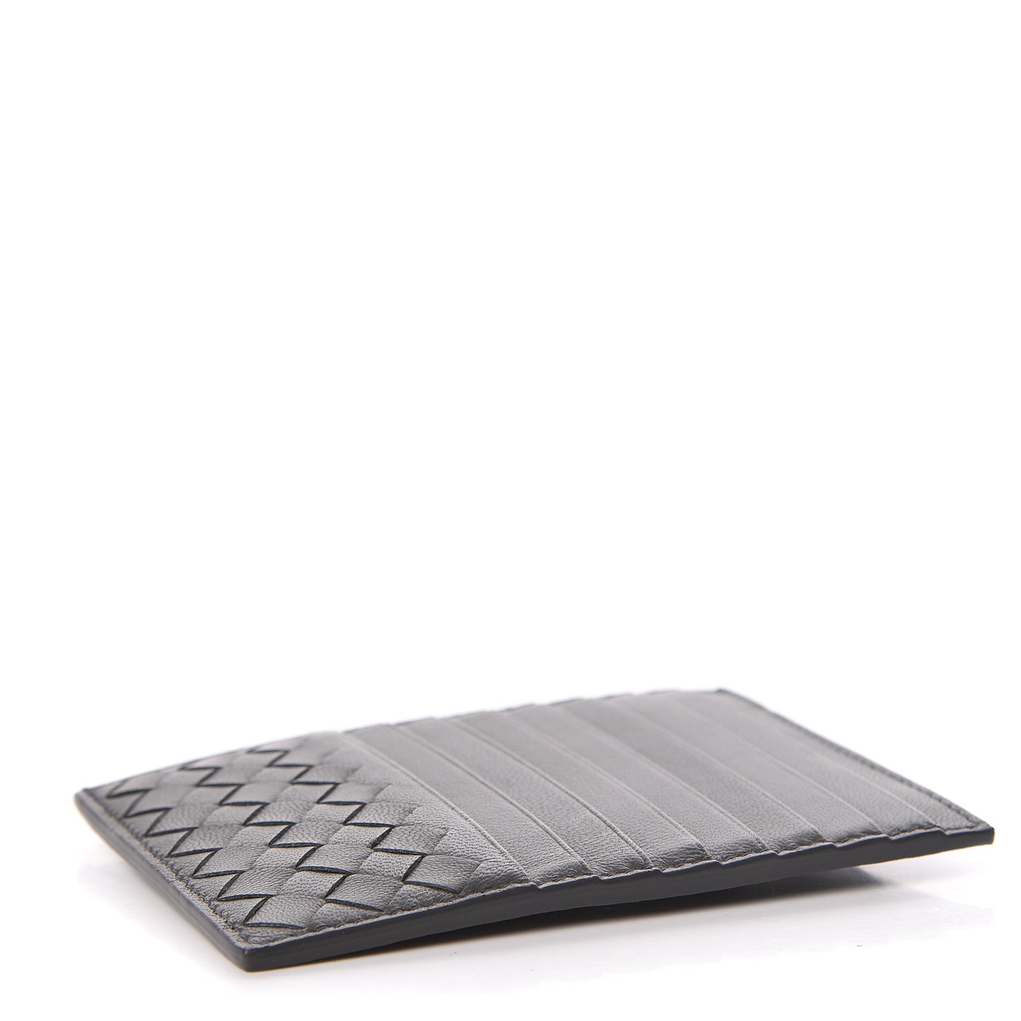 Nappa Intrecciato Card Case Light Graphite