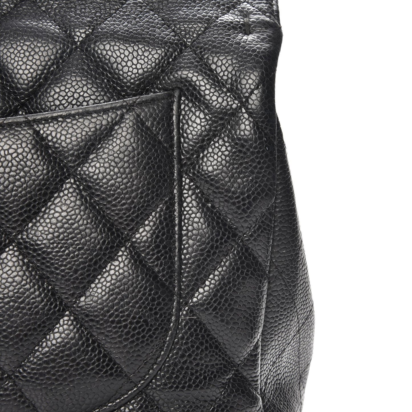 Caviar Quilted Jumbo Single Flap Black