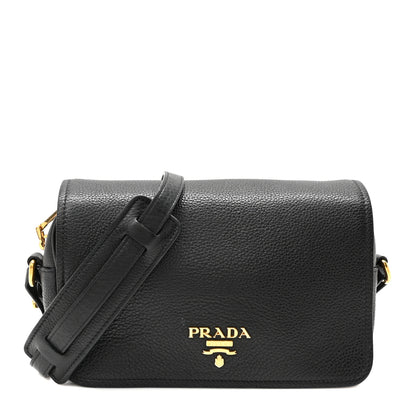 Prada Vitello Phenix Crossbody Bag Black 1 of 10