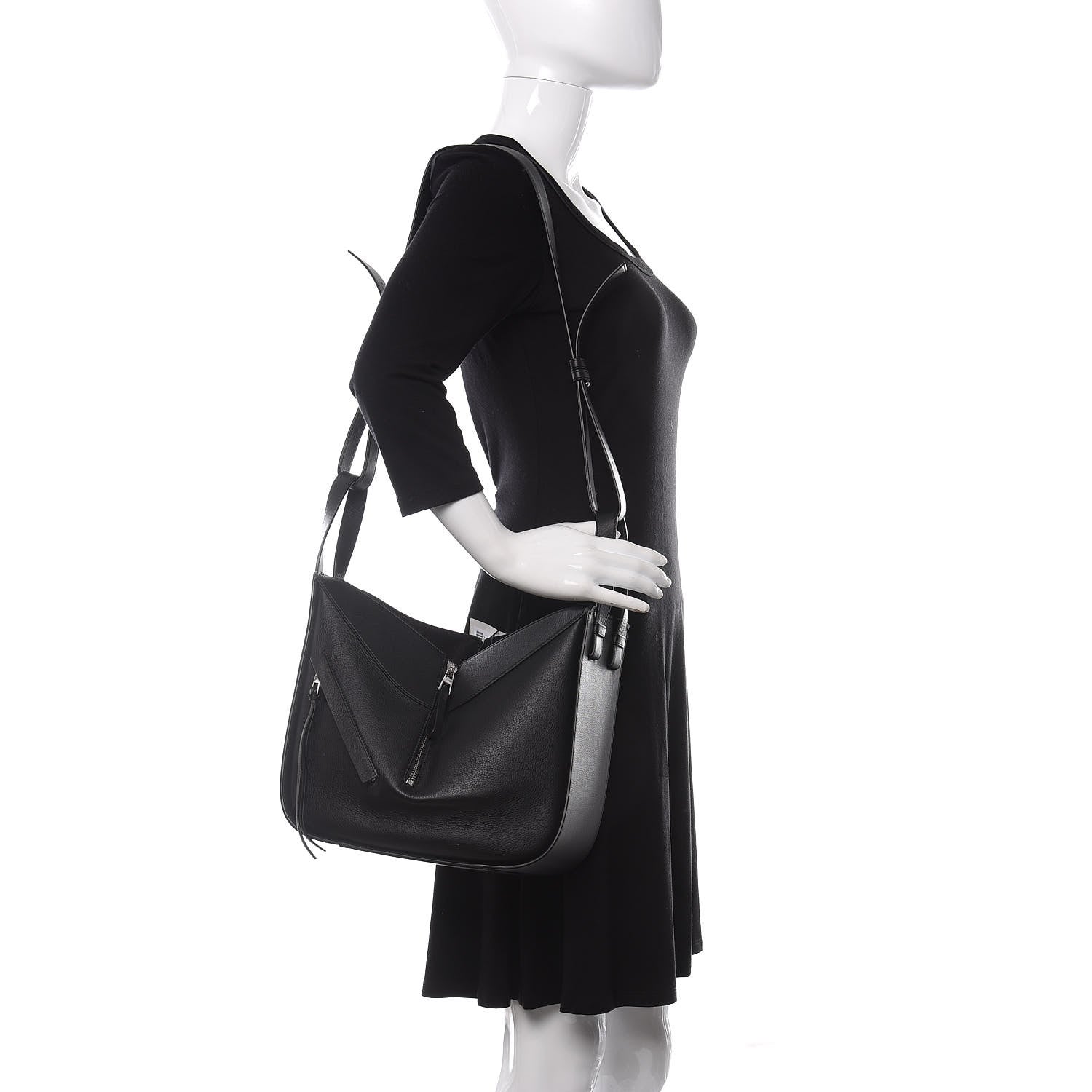 Loewe Calfskin Small Hammock Shoulder Bag Black 2 of 10