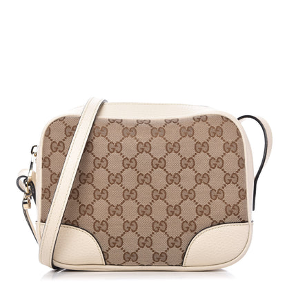 Gucci Monogram Dollar Calfskin Mini Bree Messenger Bag Beige Ebony Avoire 1 of 10