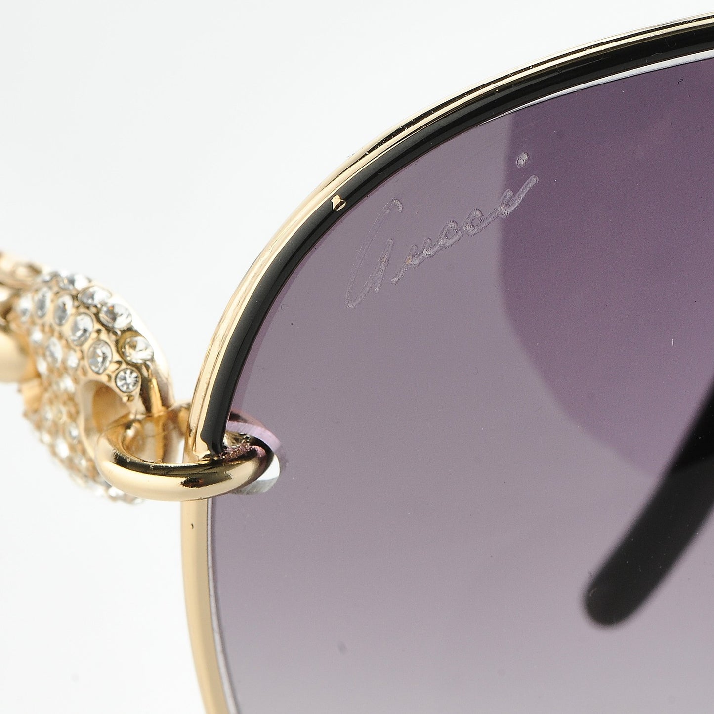 Aviator Crystal Marina Chain Sunglasses 4230/N/S Gold
