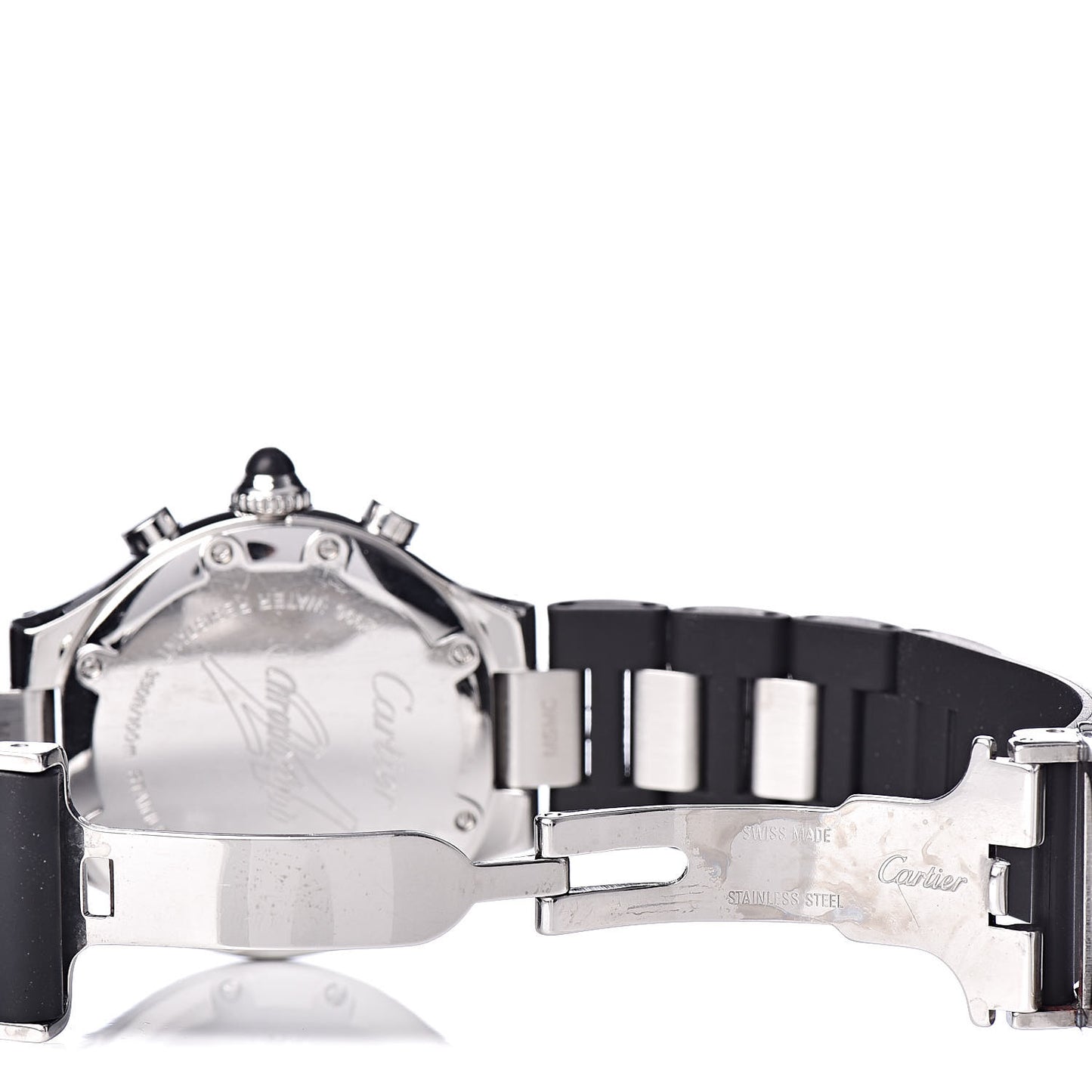 Stainless Steel Rubber 32mm Must 21 Chronoscaph Quartz Watch Black