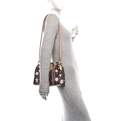 Louis Vuitton LV X TM Monogram Cherry Blossom Speedy Bandouliere 25 Sakura Brown 2 of 10
