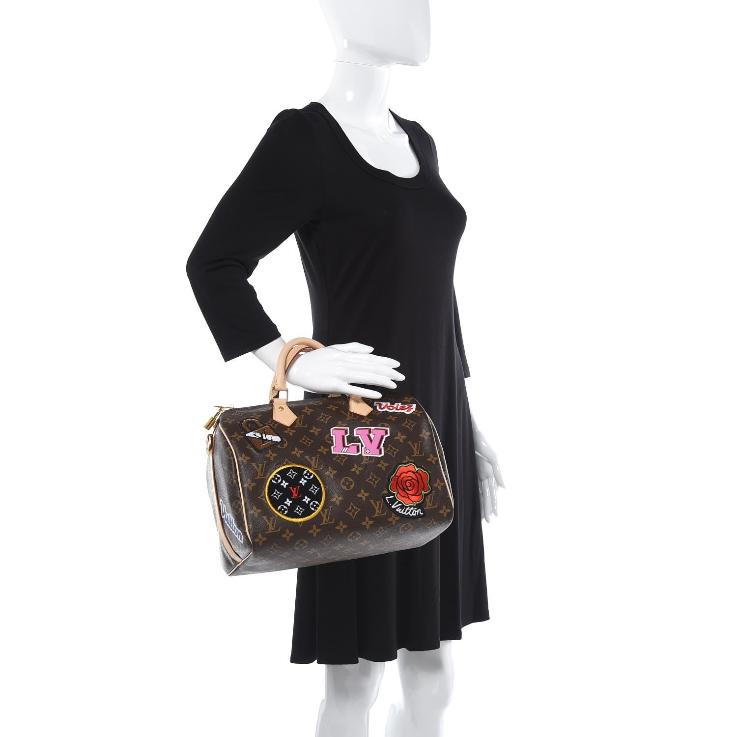 Louis Vuitton Monogram Patches Speedy Bandouliere 30 3 of 8
