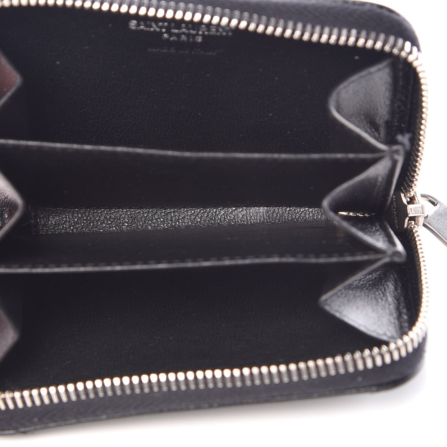 Lambskin Y Quilted Monogram LouLou Zip Coin Purse Black