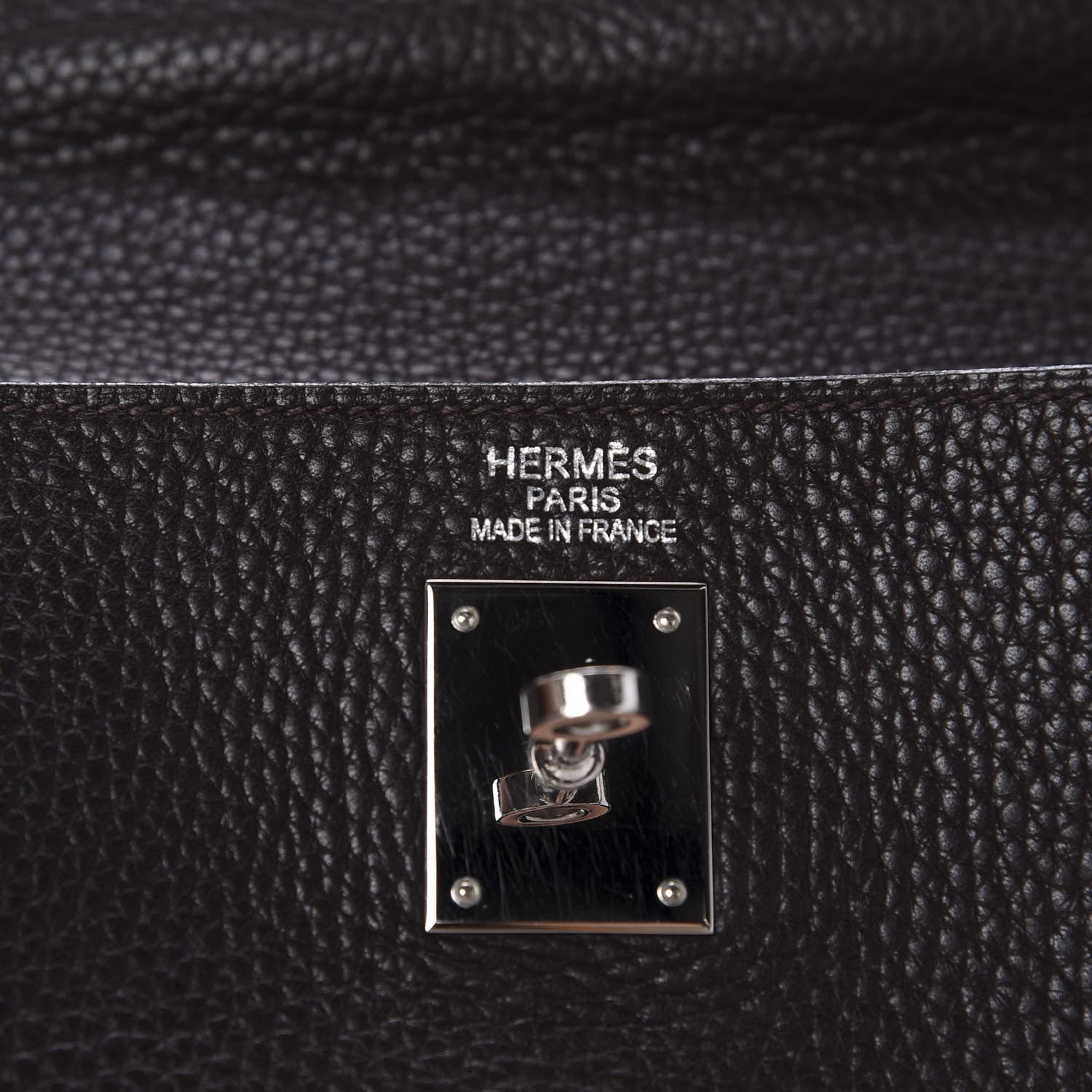 Hermes Taurillon Clemence Kelly Retourne 35 Chocolate Rose Shocking 10 of 13