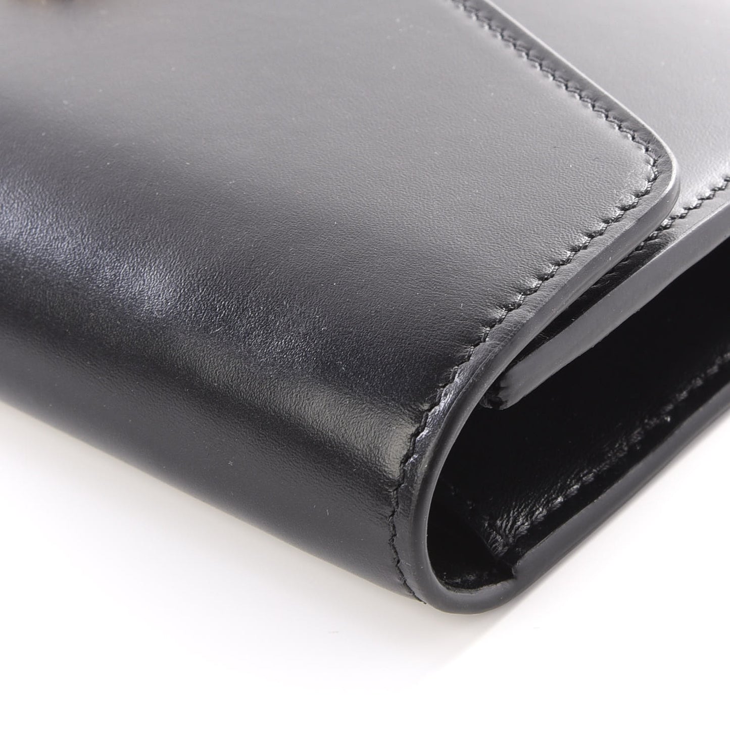 Calfskin C Wallet On Chain Bag Black