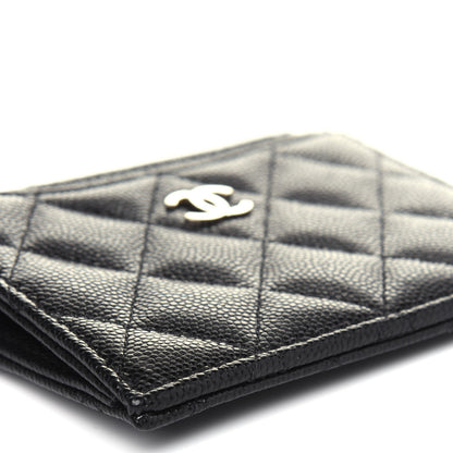 Chanel Caviar Quilted CC Zip Card Holder Black 8 of 11