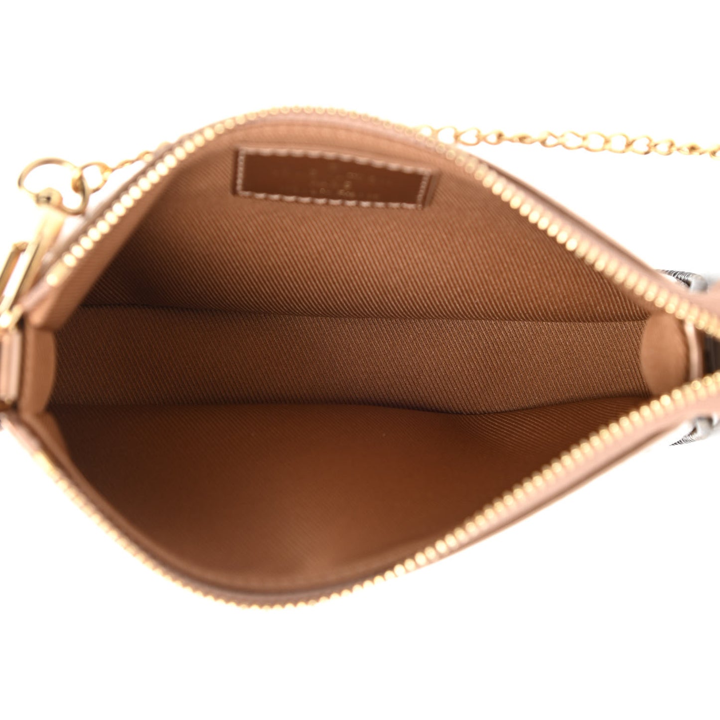Metallic Vernis Mini Pochette Accessories Rose Gold