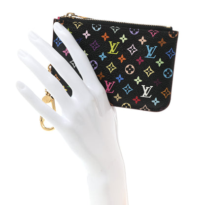 Louis Vuitton Monogram Multicolor Key Pouch Black Grenade 2 of 8