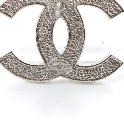 Chanel Crystal Large CC Earrings Silver 4 of 6