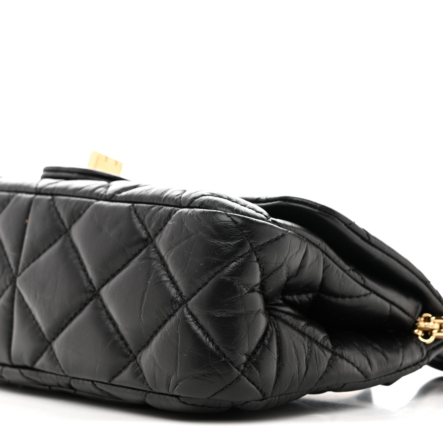 Chanel Aged Calfskin Quilted 2.55 Reissue Mini Hanger Flap Black 10 of 11