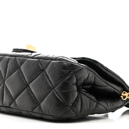 Chanel Aged Calfskin Quilted 2.55 Reissue Mini Hanger Flap Black 10 of 11