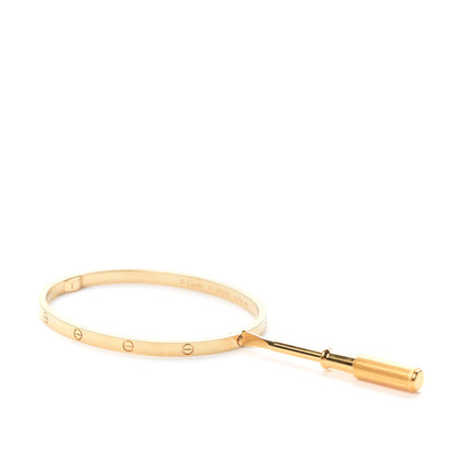 Cartier 18K Yellow Gold Small LOVE Bracelet 17 4 of 7