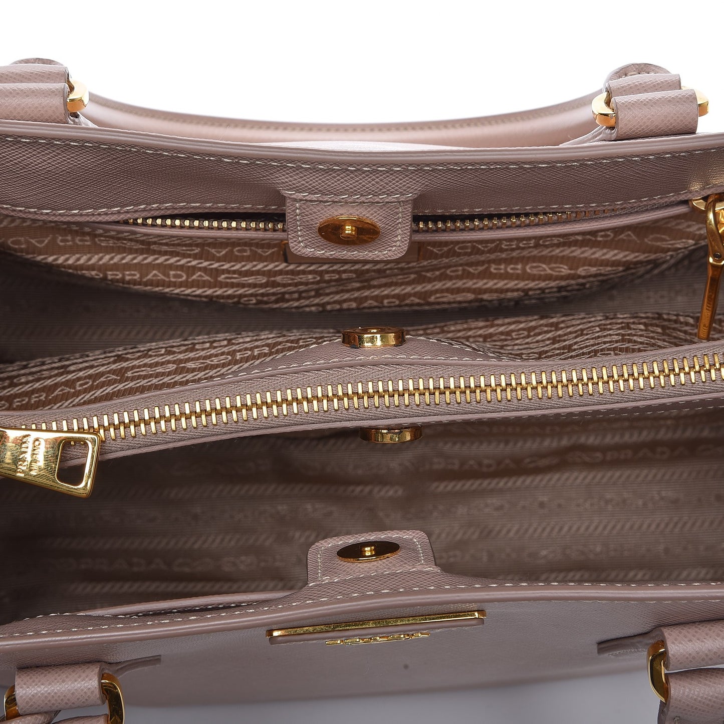 Saffiano Lux Medium Tote Cammeo