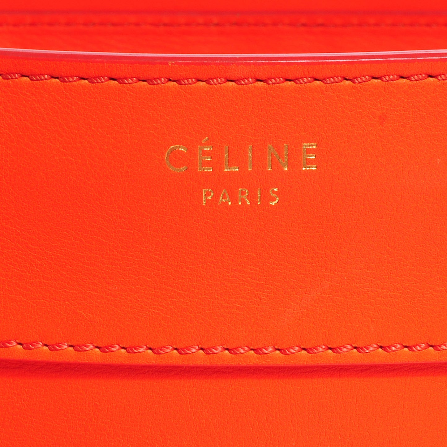 Smooth Calfskin Shoulder Luggage Fluo Orange
