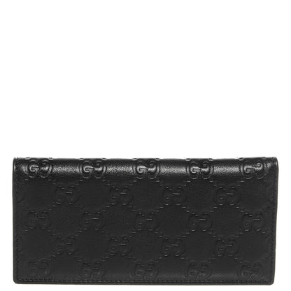 Gucci Guccissima Checkbook Cover Black 1 of 8
