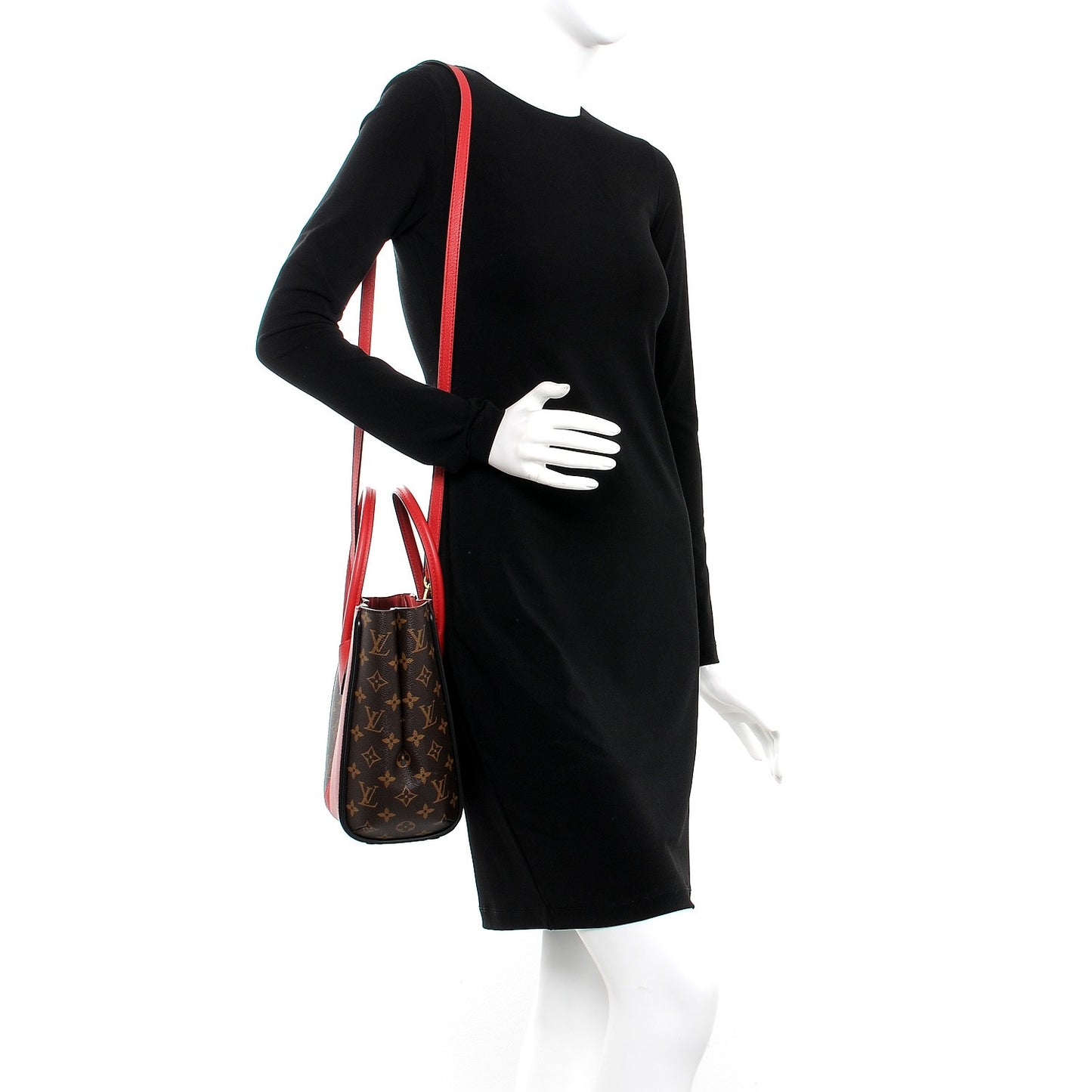Calfskin Monogram Kimono Tote PM Cherry