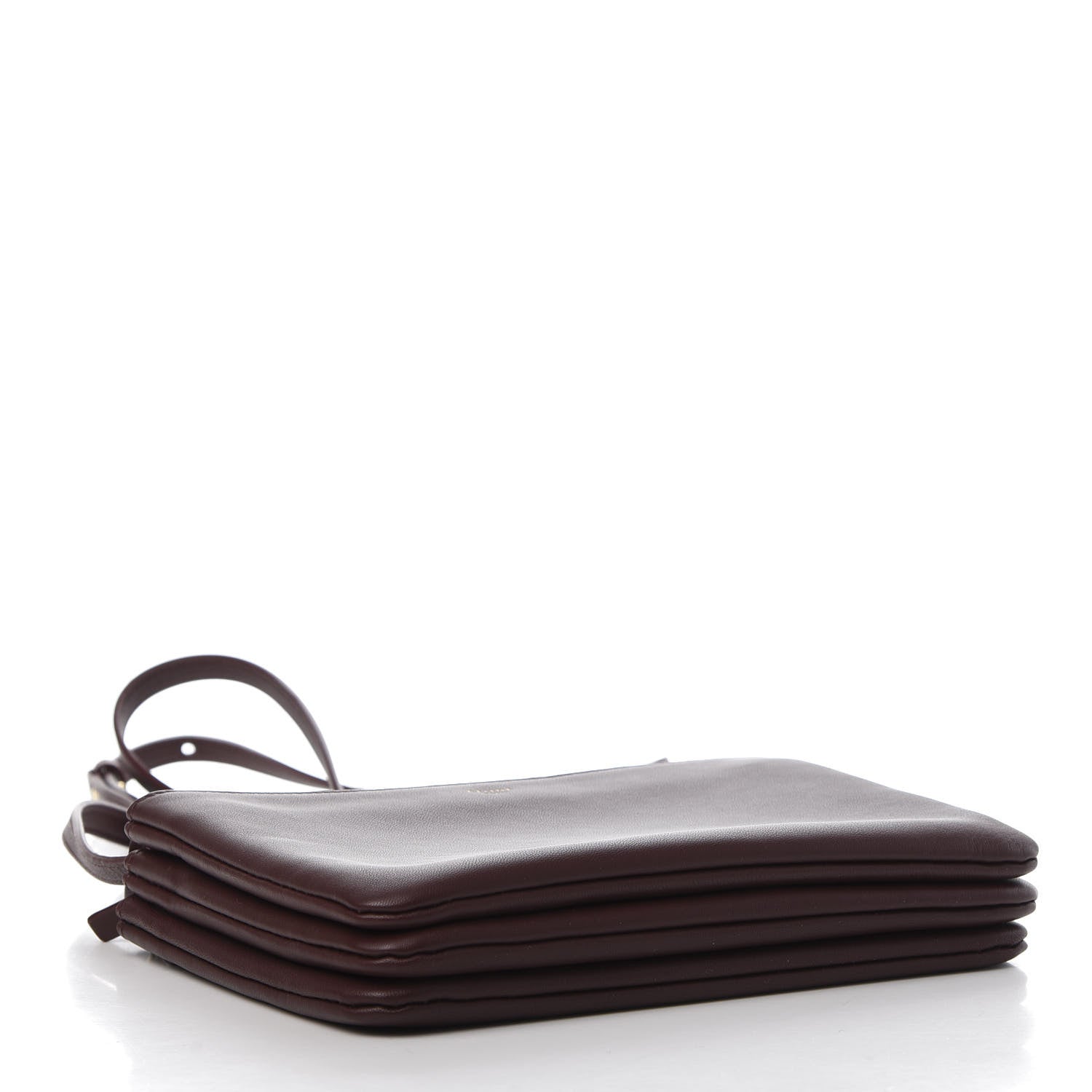 Celine Smooth Lambskin Small Trio Crossbody Bag Burgundy 4 of 9