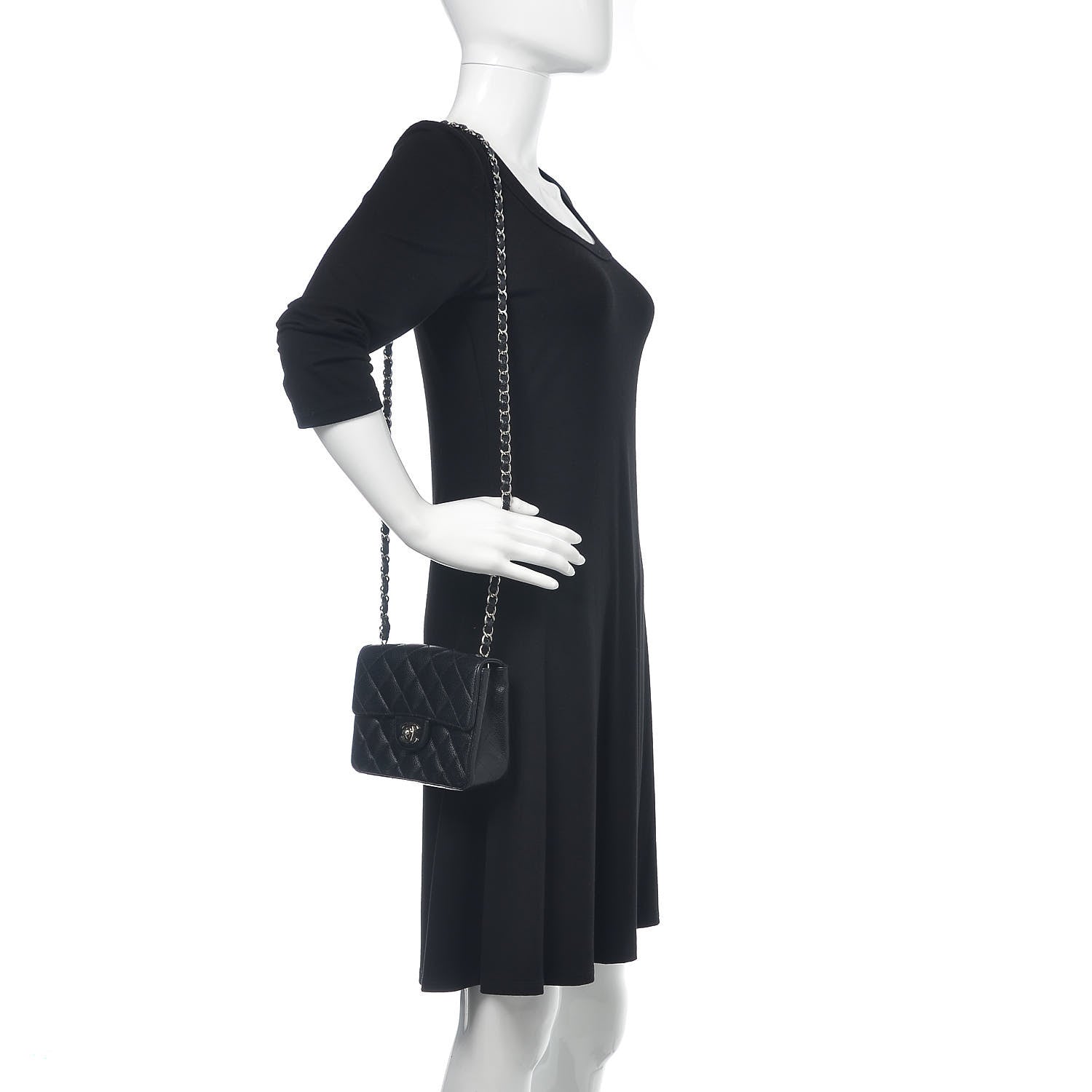 Chanel Caviar Quilted Mini Square Flap Black 2 of 15