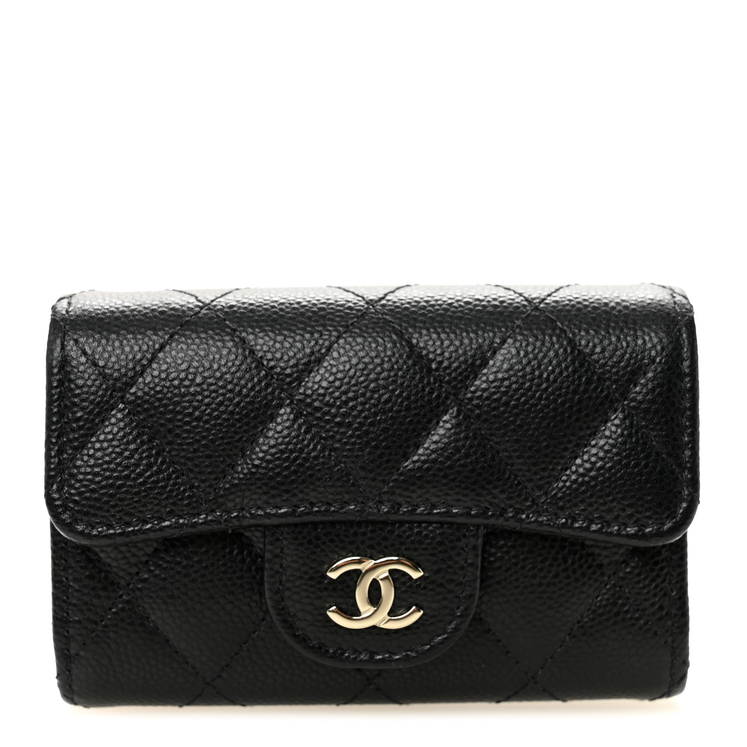 Chanel Caviar Quilted Classic 4 Key Holder Wallet Black 1 of 9