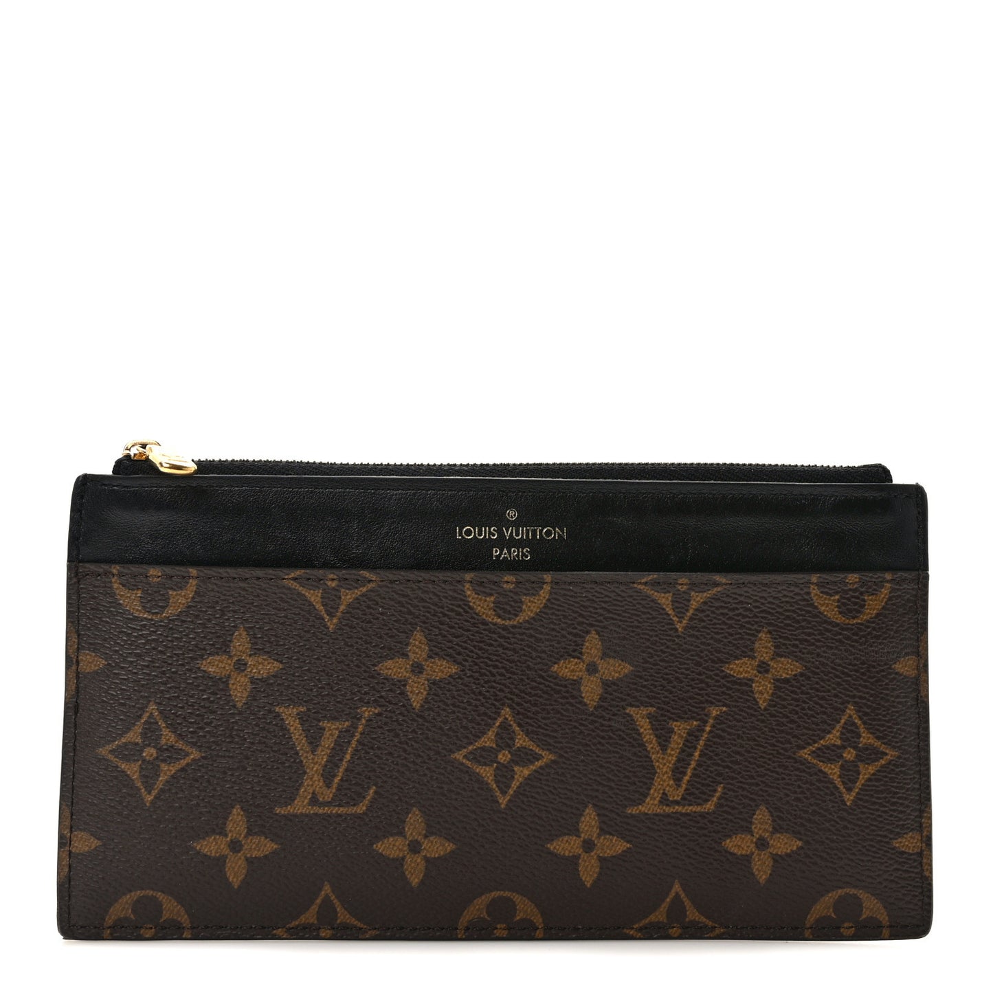 Monogram Slim Purse Black