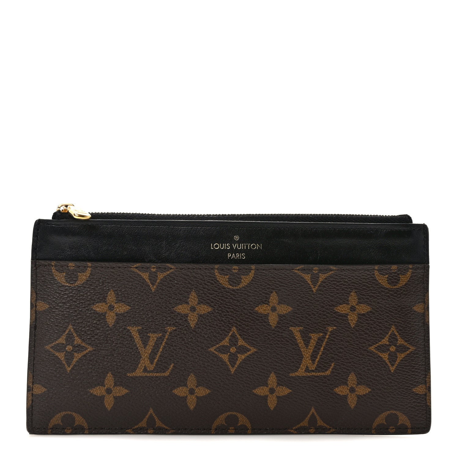 Louis Vuitton Monogram Slim Purse Black 1 of 10