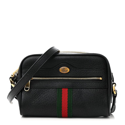 Gucci Calfskin Web Mini Ophidia Shoulder Bag Black 1 of 13