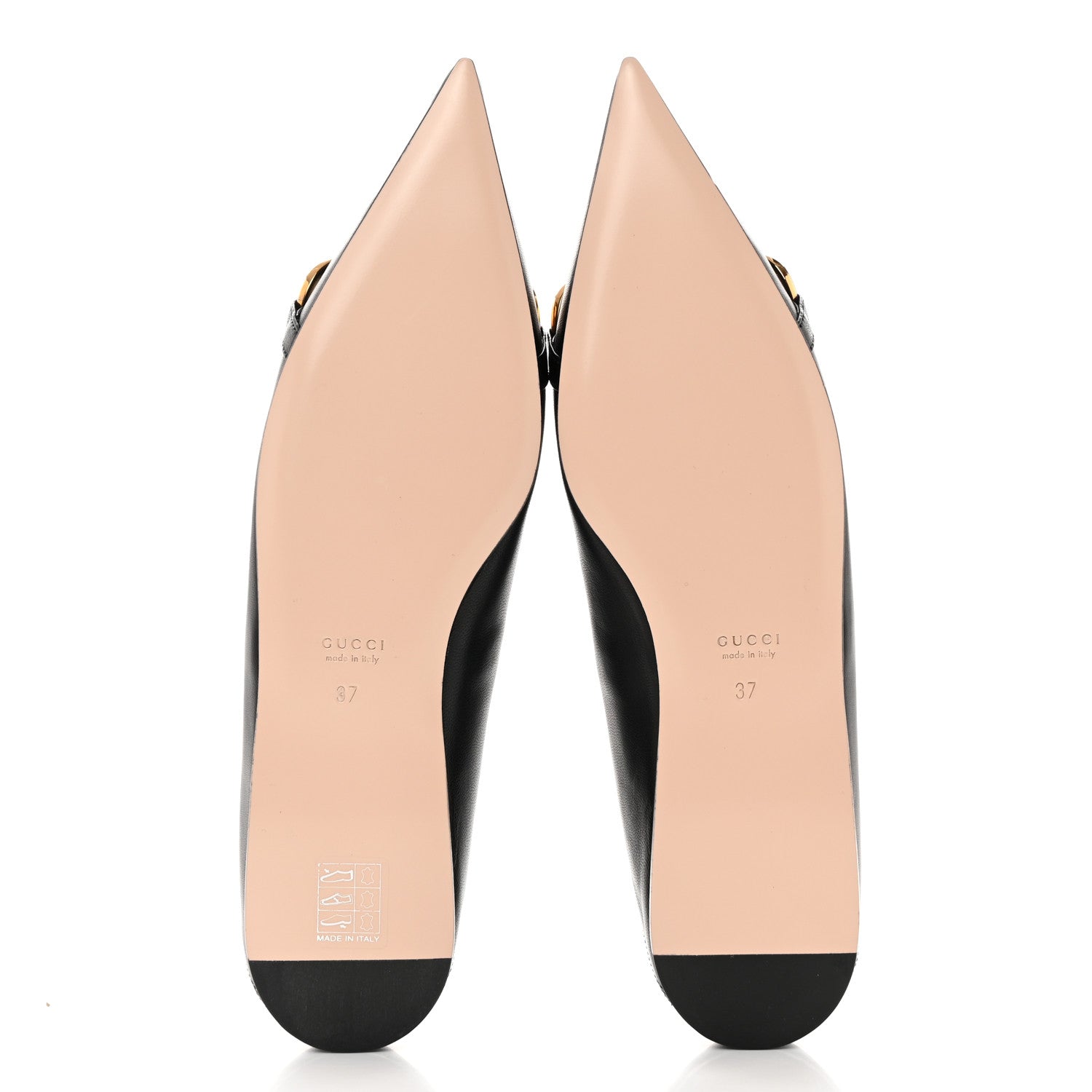Gucci Nappa Lumiere Deva Horsebit Chain Embellished Flats 37 Black 5 of 9