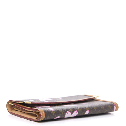 Louis Vuitton Monogram Cherry Blossom Porte Tresor International Wallet Brown 4 of 15
