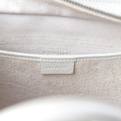 Celine Drummed Calfskin Nano Luggage White 9 of 15