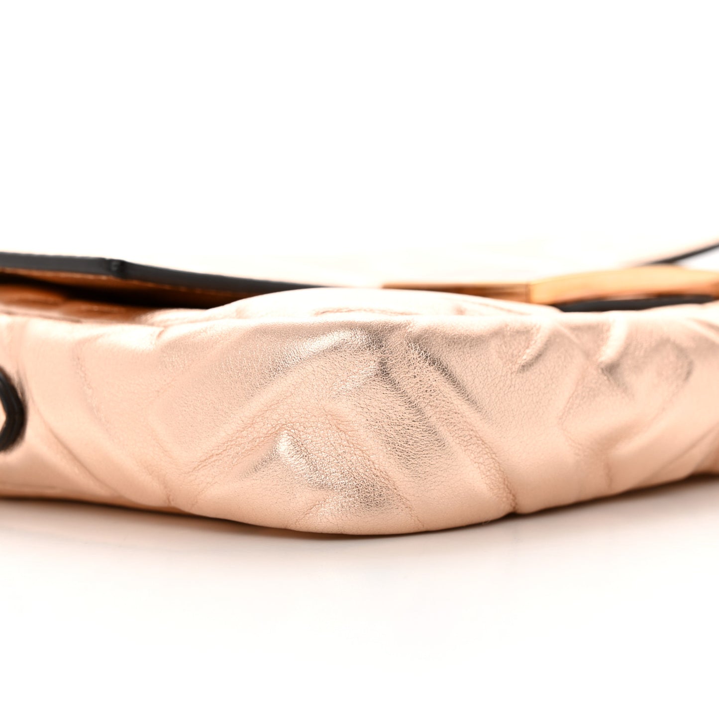 Vitello Laminato FF 1974 Embossed Mini Baguette Rame