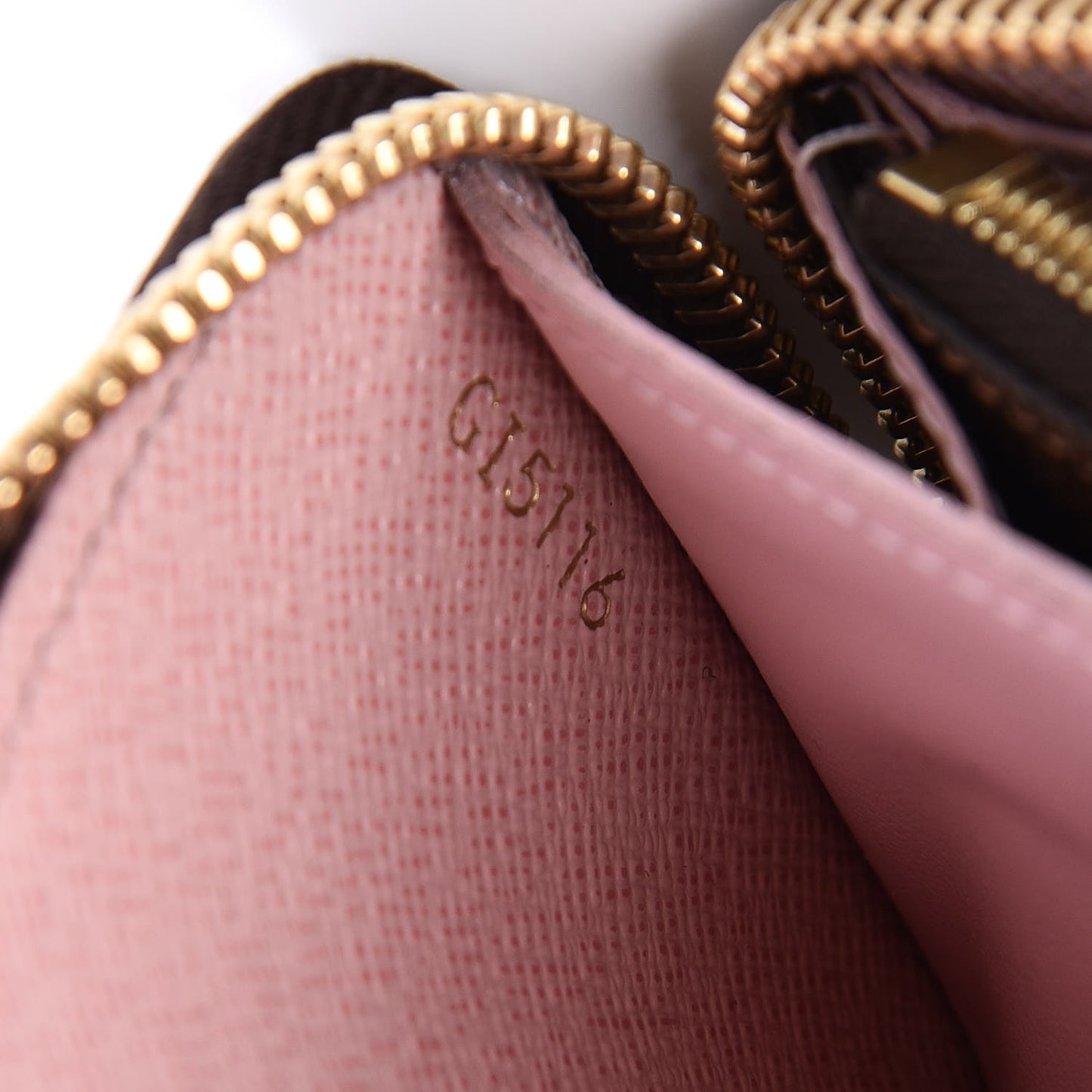 Damier Ebene Clemence Wallet Rose Ballerine