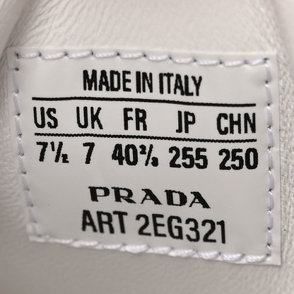 Prada X ADIDAS Brushed Calfskin Logo Mens Superstar Sneakers 7.5 White Black 8 of 8