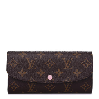Louis Vuitton Monogram Emilie Wallet Rose Ballerine 1 of 8