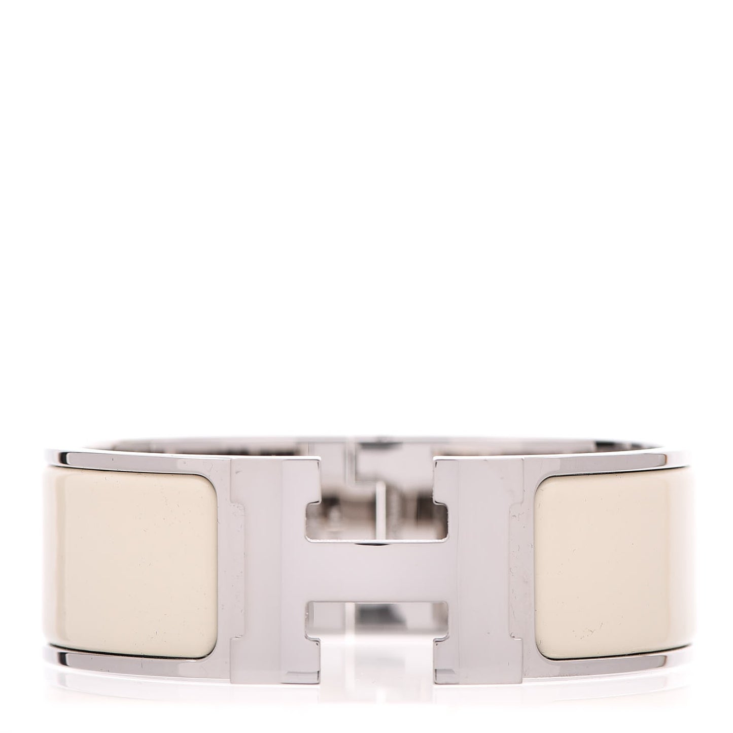 Enamel Wide Clic Clac H Bracelet PM Craie