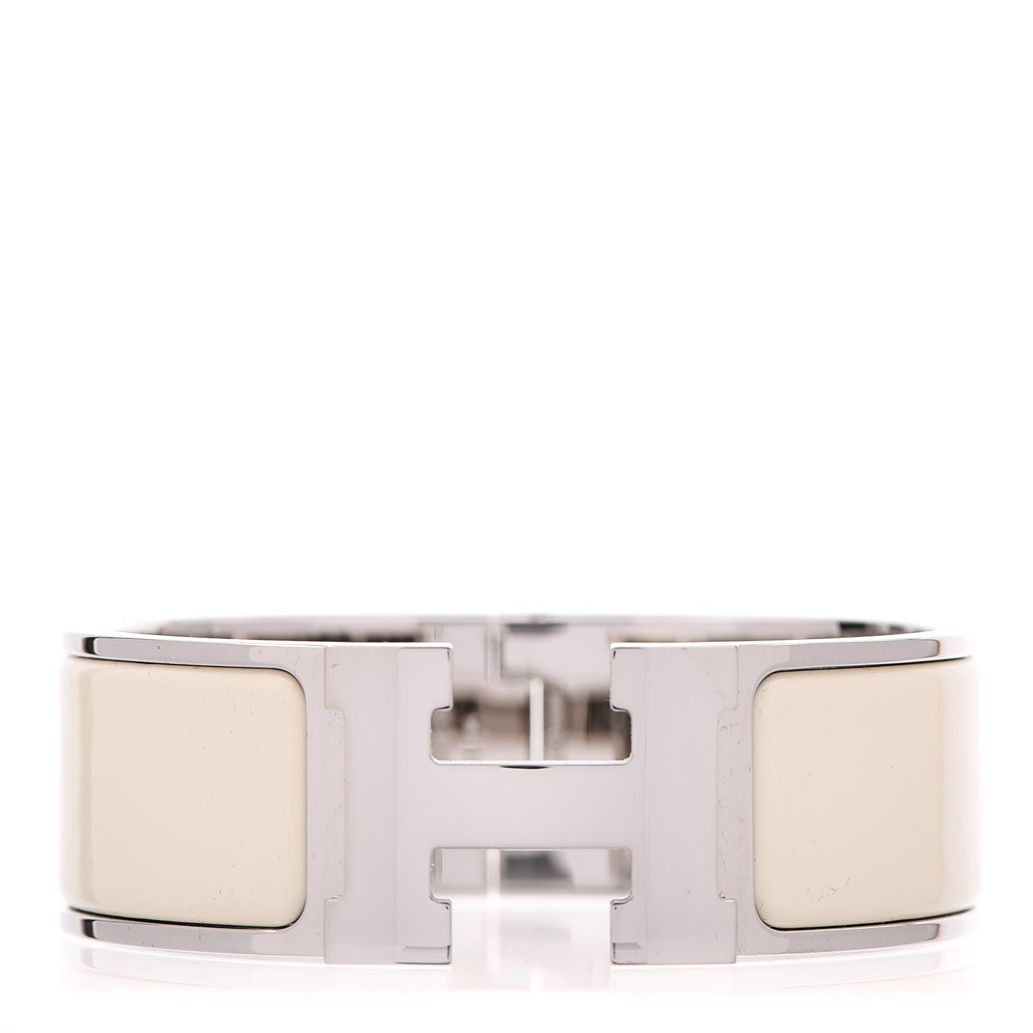 Hermes Enamel Wide Clic Clac H Bracelet PM Craie 1 of 6