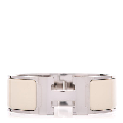 Hermes Enamel Wide Clic Clac H Bracelet PM Craie 1 of 6