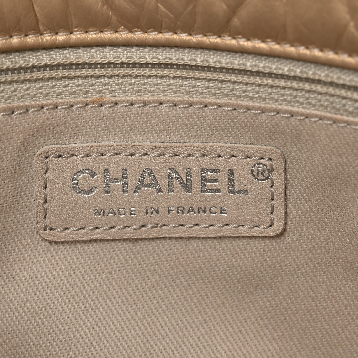 Chanel Metallic Aged Calfskin Quilted Reissue 2.55 Tote Light Gold 5 of 16