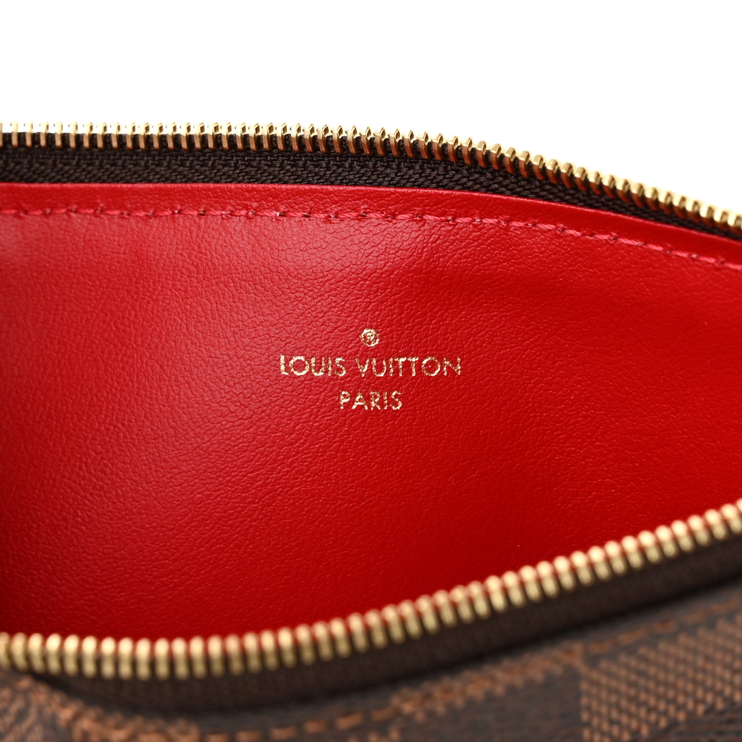 Louis Vuitton Damier Ebene Felicie Chain Wallet Zippered Insert 6 of 6