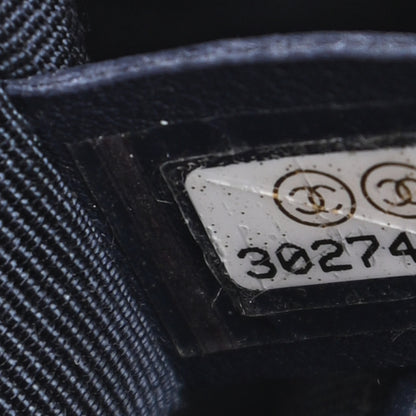 Chanel Calfskin Medium Boy Logo Top Handle Flap Navy 7 of 10