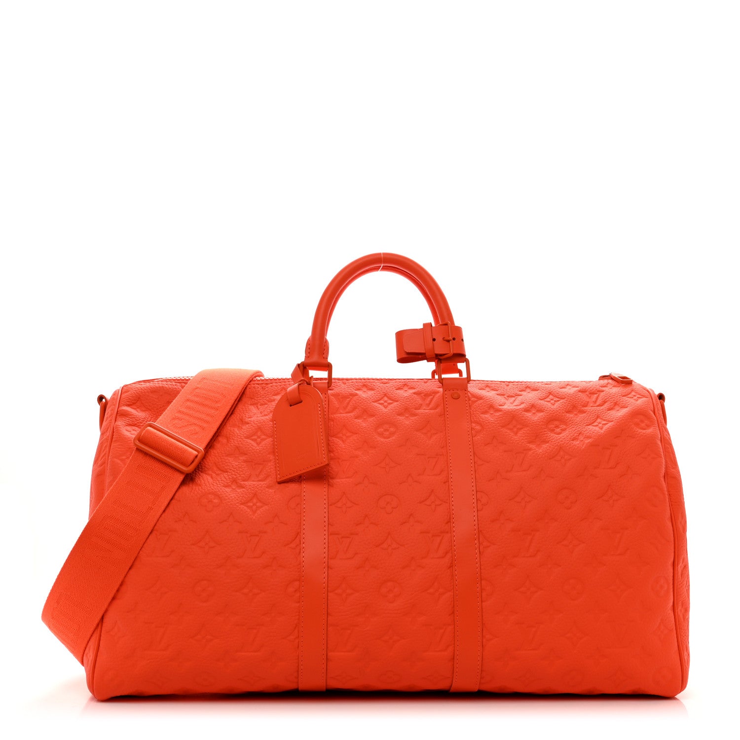 Louis Vuitton Taurillon Monogram Keepall Bandouliere 50 Orange 1 of 8