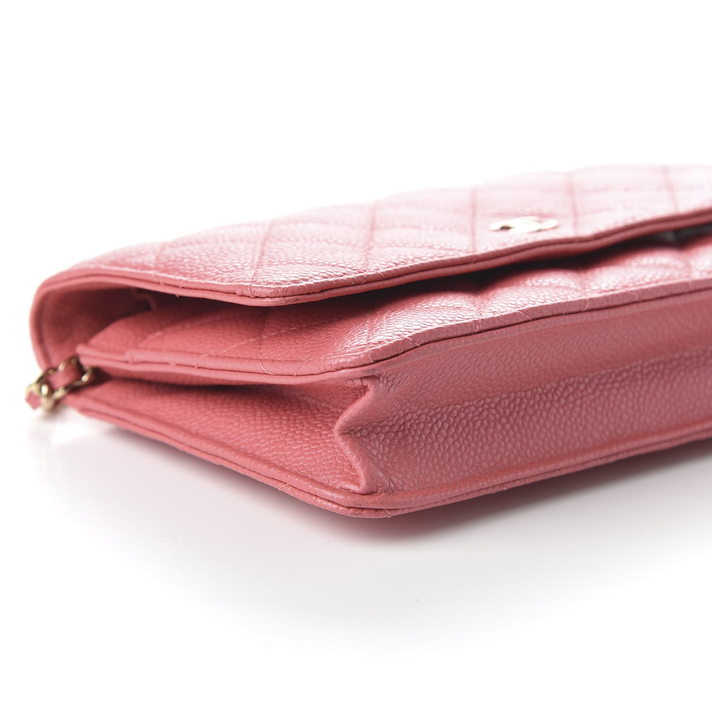Caviar Quilted Wallet On Chain WOC Pink