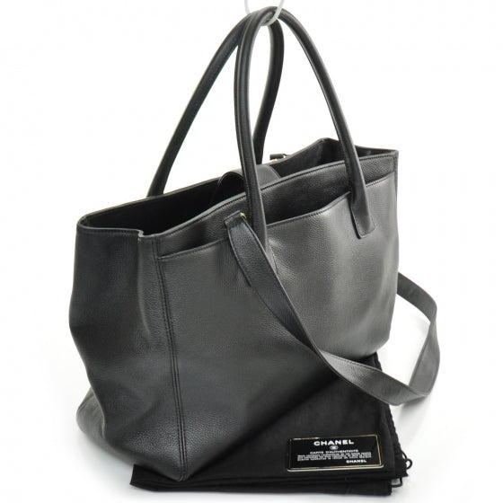 Chanel Caviar Cerf Executive Shopper Tote Black GHW 3 of 11