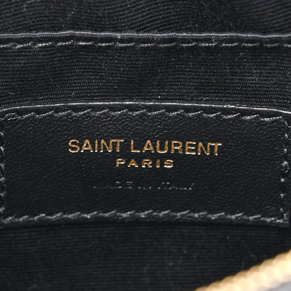 Saint Laurent Patent Calfskin Crocodile Embossed Monogram Lou Belt Bag Black 6 of 10