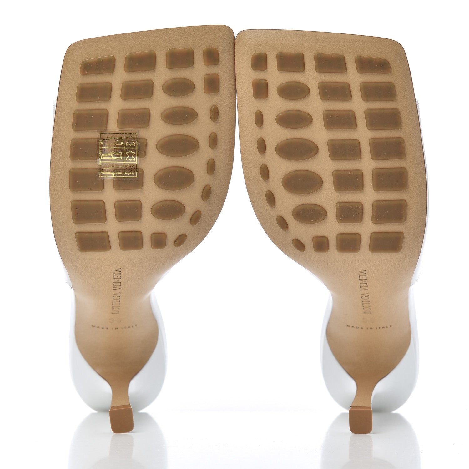 Bottega Veneta Lambskin Stretch Mule Sandals 38 Optic White 5 of 15
