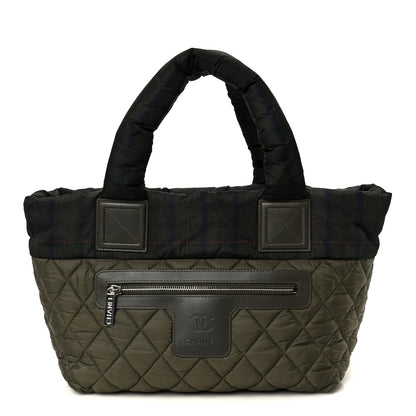 Chanel Nylon Quilted Small Coco Cocoon Tote Khaki 1 of 9