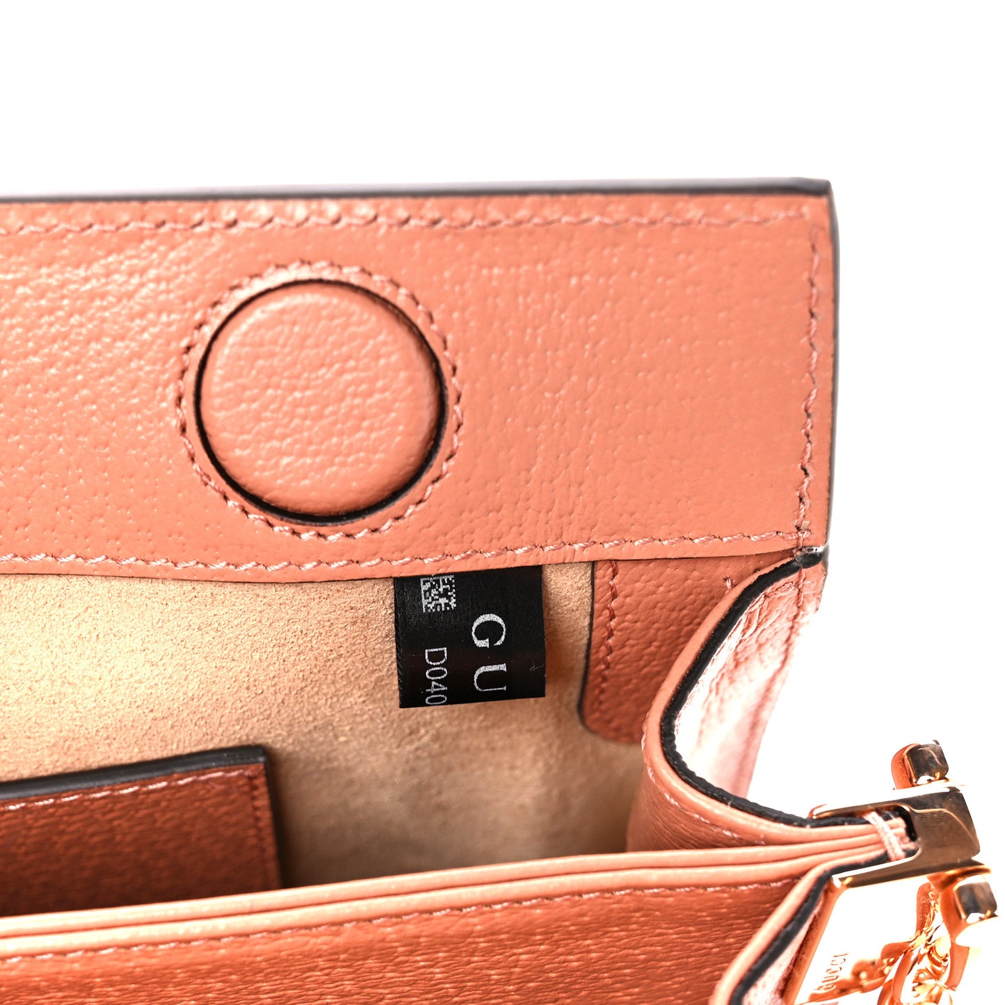 Monogram Textured Dollar Calfskin Small Ophidia Chain Shoulder Bag Cloche Rose Pink