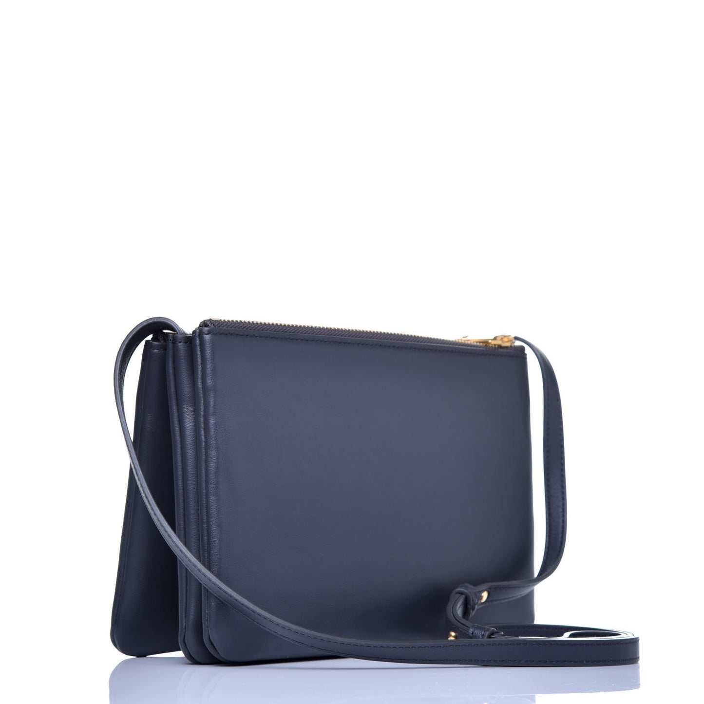 Lambskin Small Trio Crossbody Bag Medium Grey